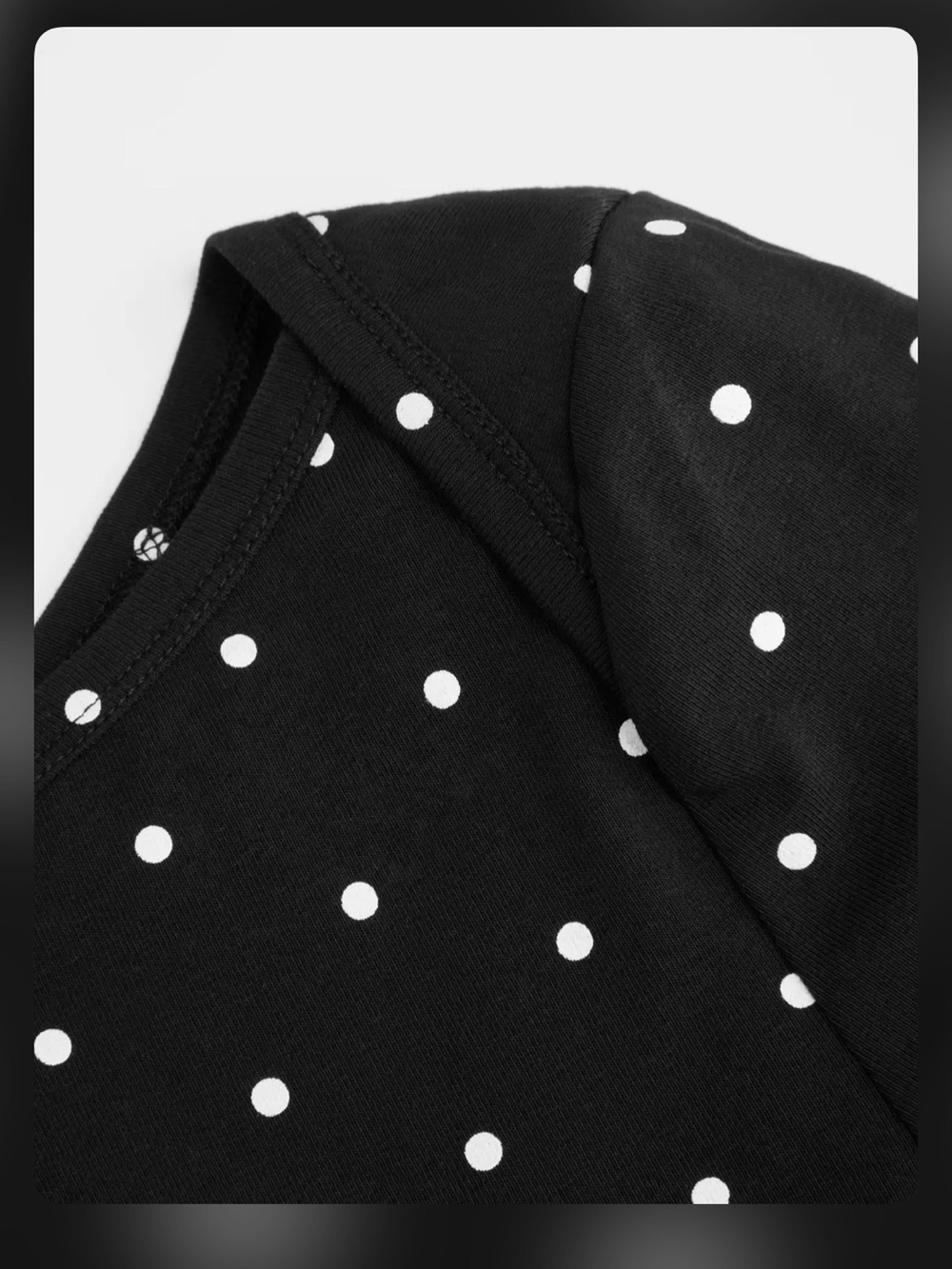COTTON-BLEND BOAT NECK POLKA DOT RUCHED BELL SLEEVE MINI DRESS CURVE & PLUS 1XL - Picture 4 of 7